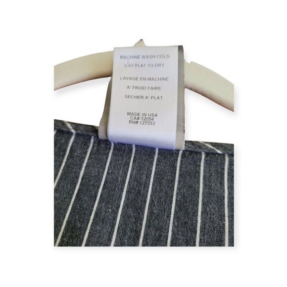 Anthropologie Dolan Bell Sleeve Striped Cotton Blouse Size S - Picture 9 of 10